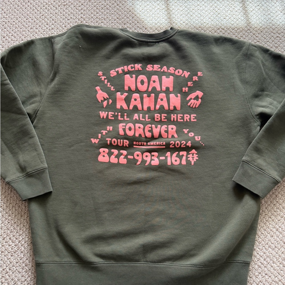 NOAH KAHAN Olive Green Crewneck Sweatshirt - XL - Picture 4 of 5